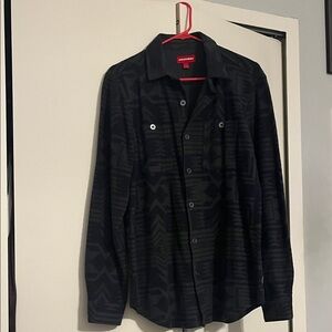 UNIONBAY Black Patterned Shirt Jacket